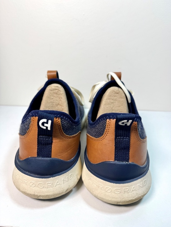Cole Haan Blue Knit Tan Leather Zerogrand Stitchlite Lace Up Oxford | Size 12 main image 7